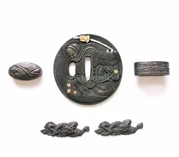 

Forged Tsuba Fitting Set For Saber Samurai Sword Ninja Katana Warrior Tsuba Alloy