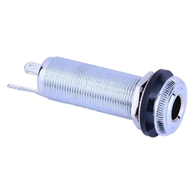 Musiclily Pro 1//4 Metal Mono Guitar Bass Barrel Output Jack Input Plug Sockets for Electric Guitar Chrome