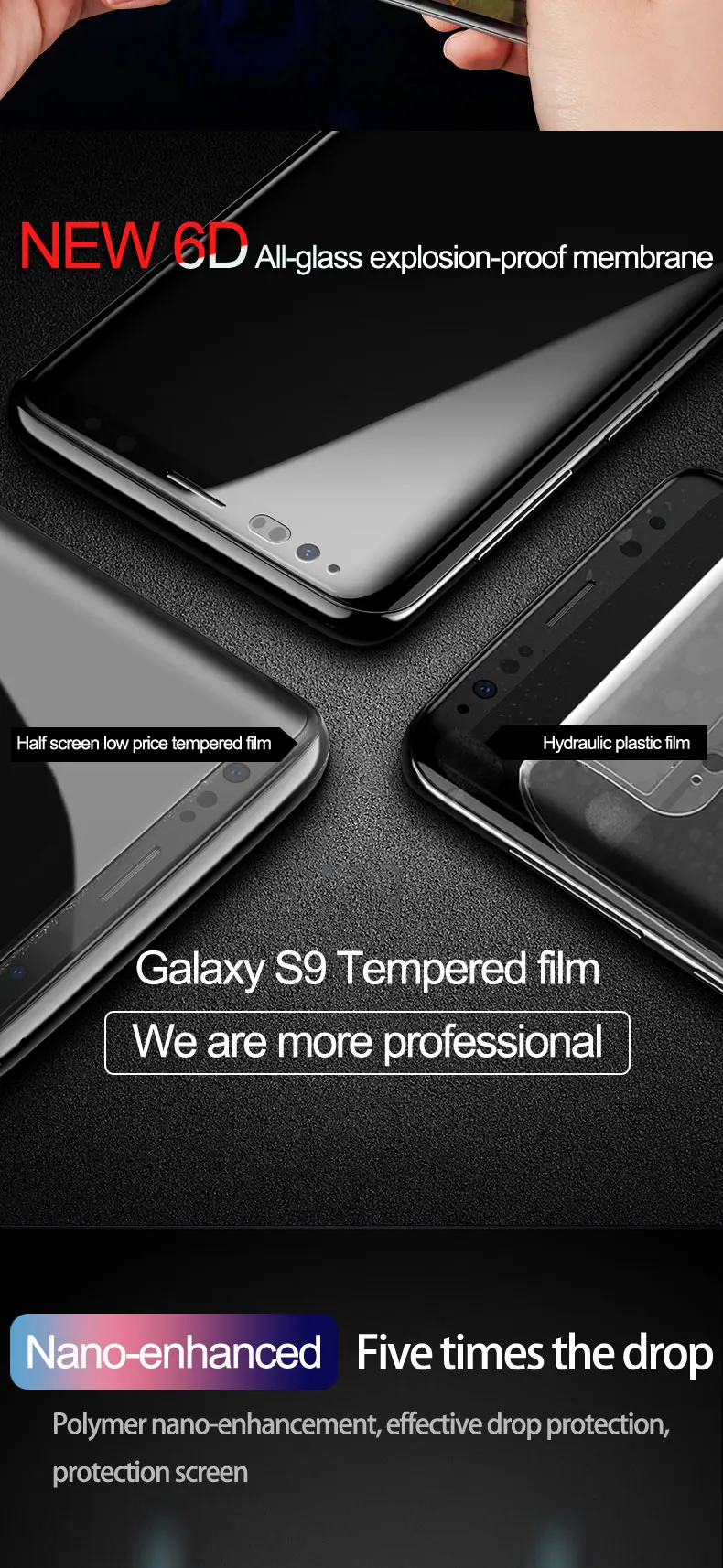 6D изогнутое стекло полное покрытие чехол для samsung Galaxy S8 S9 Plus S6 S7 Edge Note 8 9 экран Защитные чехлы для телефонов Capa аксессуары