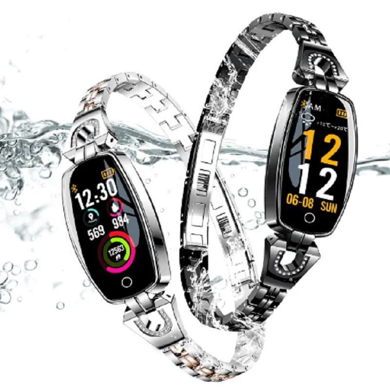 

H8 color screen women's smart bracelet IP67 waterproof one health measurement heart rate metered blood pressure fitness exercise