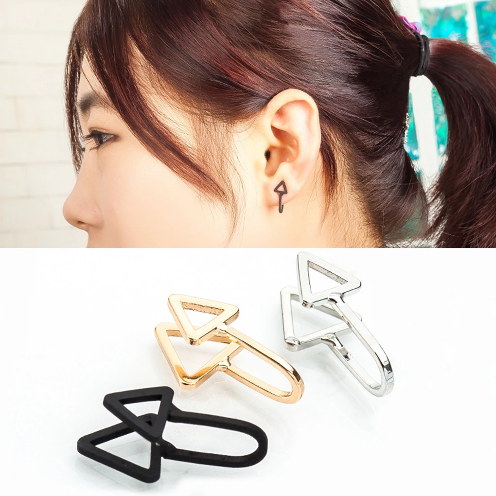 

1 pair Triangle Wrap Ear Cuff Earring Cartilage Clip On No Piercing