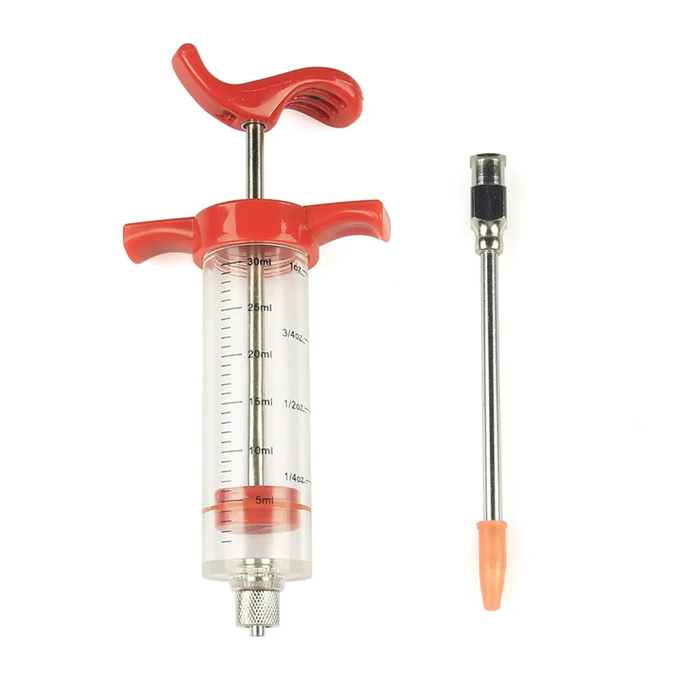 30ml/1oz BBQ Marinade Injector Flavor Syringe Sauce Seasoning Gadget