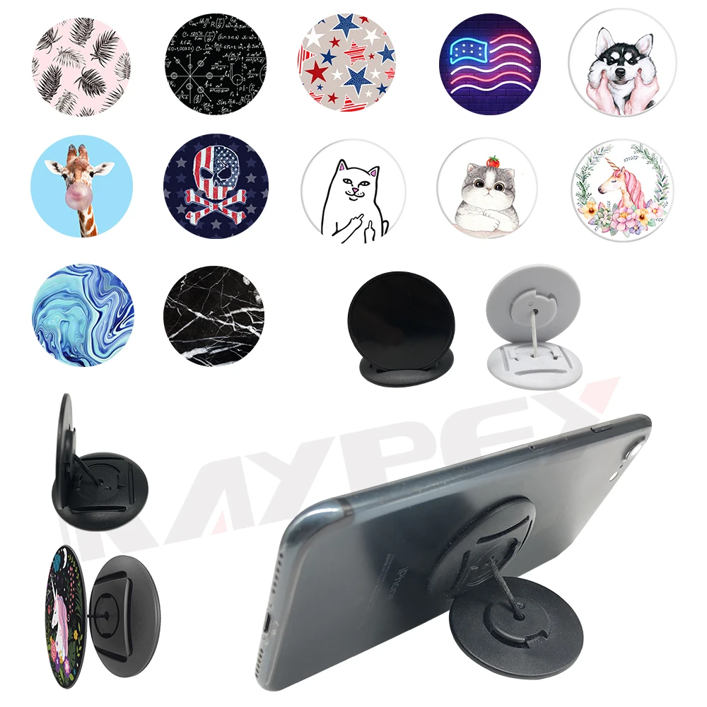 

50 Pcs/lot Phone Holder Expanding Stand and Grip Mount for Smartphones and Tablets Round Finger Ring Mount