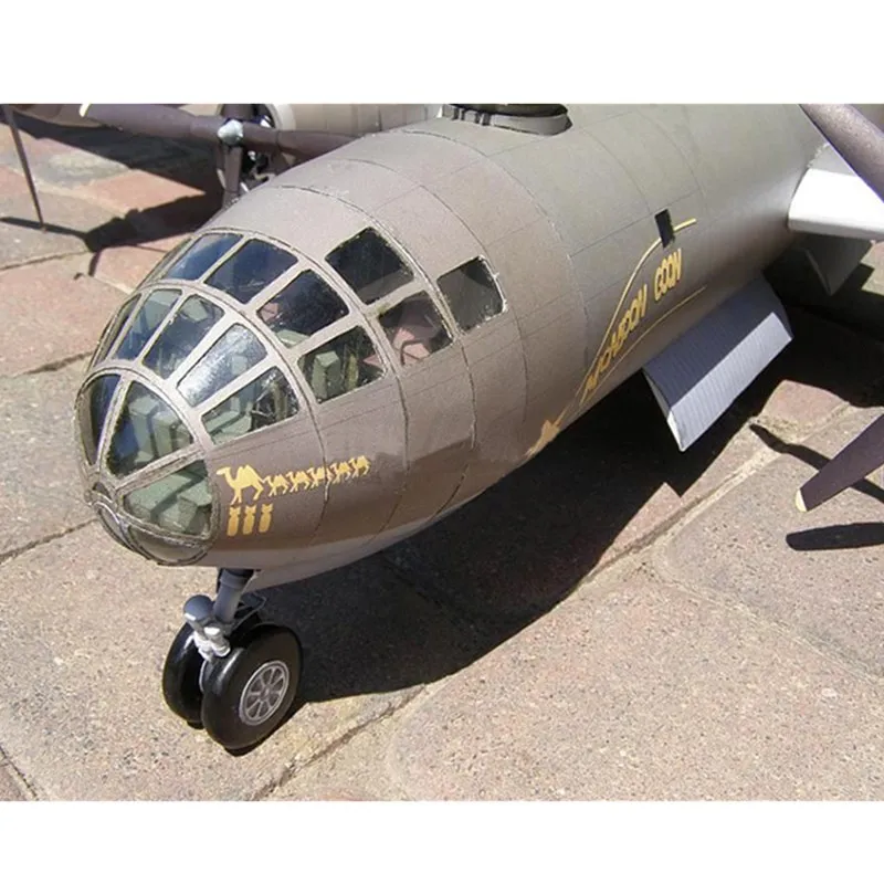 3D B29 модель суперкрепового самолета в масштабе 1:47 бумажная для сборки ручная