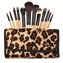 1SET Professional 12 pcs Makeup Brush Set tools Make-up Toiletry Kit Wool Brand Make Up Brush Set Case free shipping