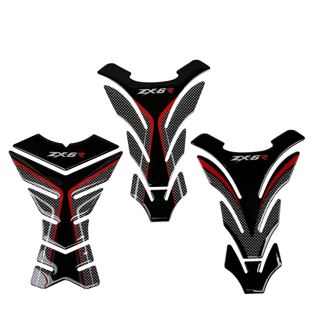 

3D Motorcycle Sticker Gas Fuel Oil Tank Pad Protector Decal Fish bone paste case for Kawasaki ZX6R ZX-6R ZX-6RR