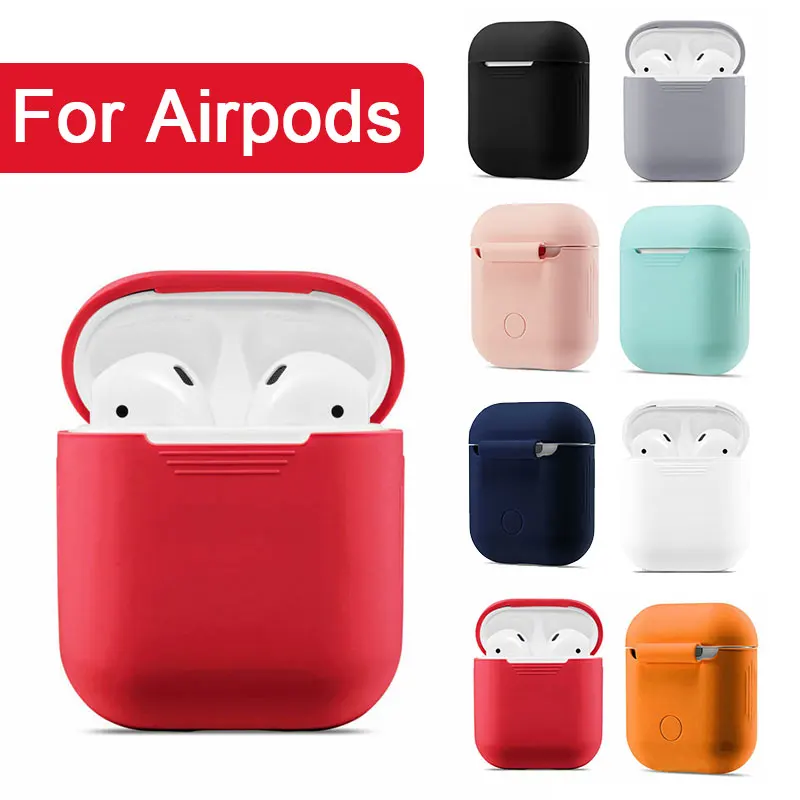 Чехол Airpod силиконовый защитный чехол из ТПУ мягкий милый для Air Pods Apple Bluetooth