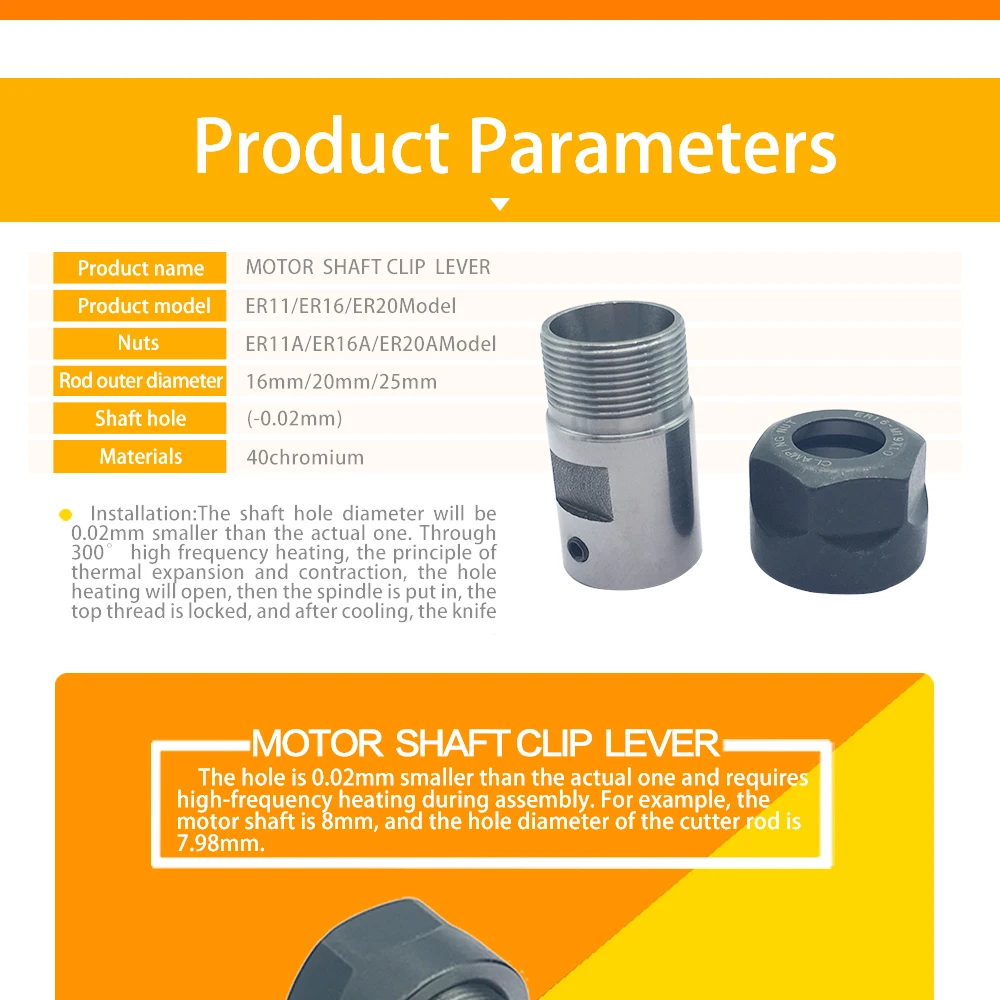 C25 ER20 Цанга вала двигателя расширение стержня шпинделя цанговый держатель токарные инструменты Внутренняя 8 мм 10 мм 12 мм 14 мм 16 мм фрезерные