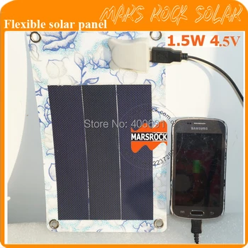 

1.5W 4.5V Small Flexible Solar Panel Printed Rose Flower, USB Interface for charging Android phones