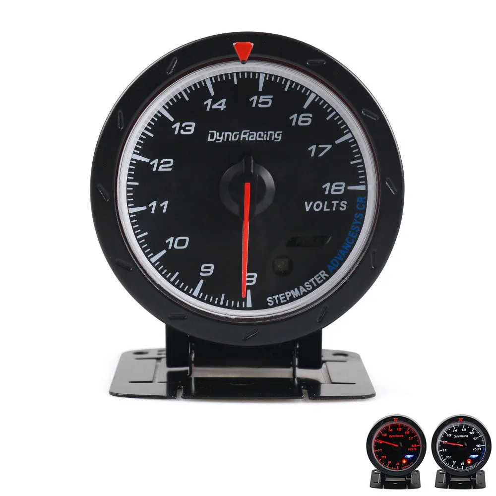 Dynoracing 60MM Racing Car Voltmeter 8 18V Voltage Gauge & Lighting