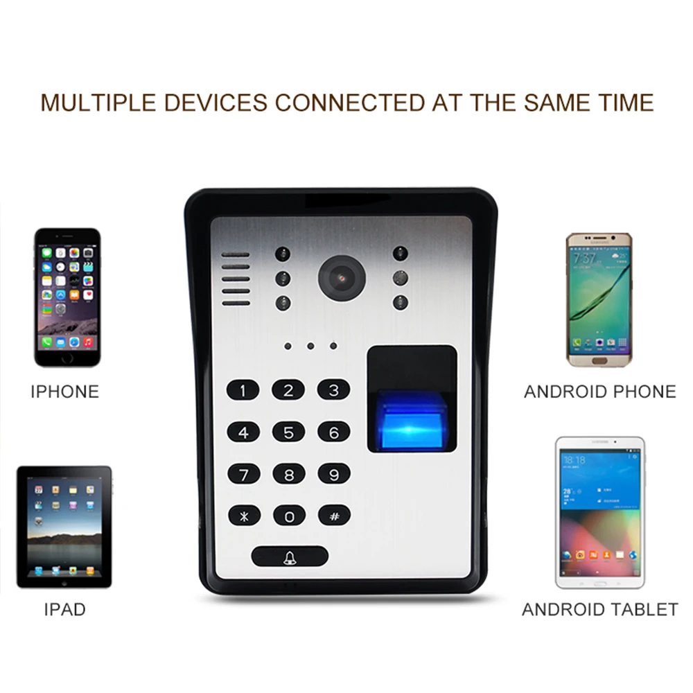 Wireless Video Door Phone Smart Wifi Video Doorbell RFID Password Door Phone Intercom Fingerprint Unlock IR Wireless Doorbell Wireless Video Door Phone Smart Wifi Video Doorbell RFID Password Door Phone Intercom Fingerprint Unlock IR Wireless Doorbell
