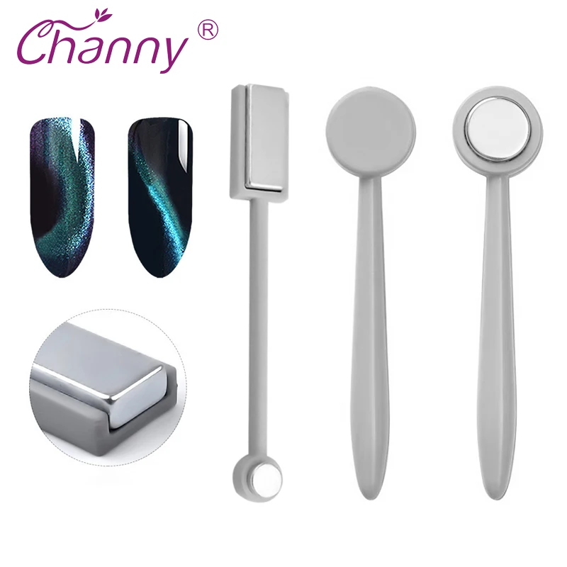 Channy Nail Tool Cat Eye Magnet Art Flower Pen Double-headed Powerful Short Round Head Manicure | Красота и здоровье