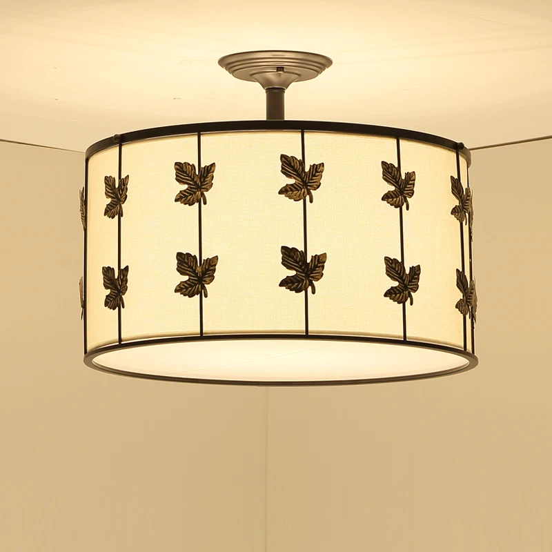 

simple round E27 ceiling lamp warm bedroom study restaurant balcony entrance iron garden lighting ceiling light ZA923545