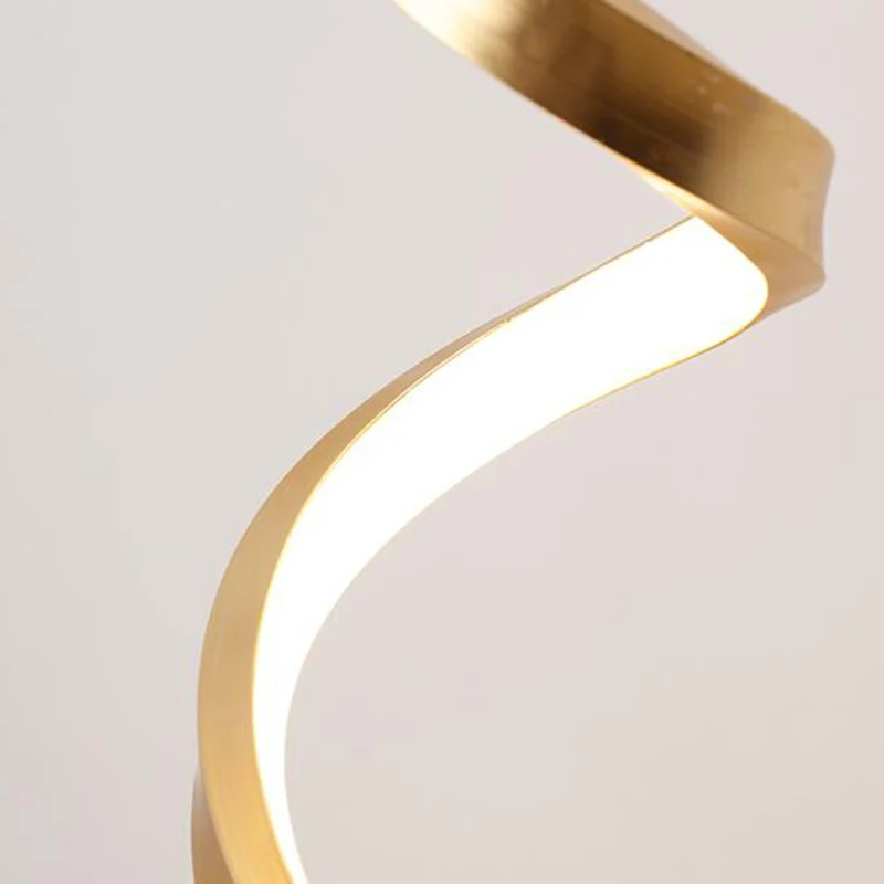  Eu Plug Led Table Lamp Modern Creative Spiral Design Minimalist Lighting Dimmable Floor Desk Lamp G