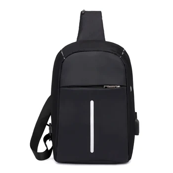 

Men Anti Theft Chest Bag Men Shoulder Bags USB Charging Crossbody Bags School Summer Short Trip Travel Messengers Bag 2019 New