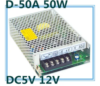 

LED dual output switching power supply D-50A, 50W AC input, output voltage DC 5V 12V transformer