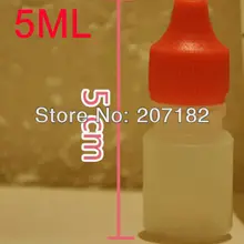 500 шт./лот) 5 мл ПЭТ полупрозрачный корпус с красным флакон-капельница, бутылка для жидкости, бутылка для упаковки, пустая бутылка