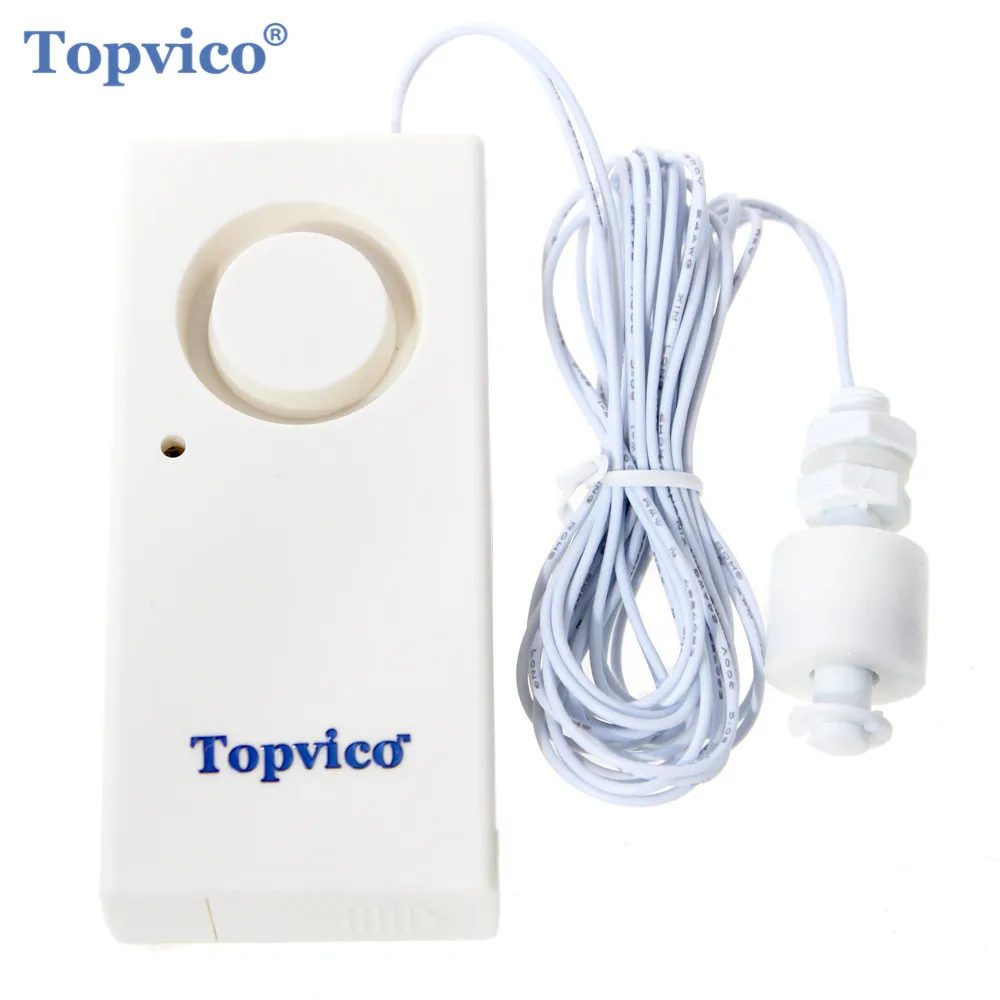 Topvico 2.0m Cable Water Leakage Overflow Alarm Sensor Detector High Low Water 120dB Voice Float Home Security Alarm System Topvico 2.0m Cable Water Leakage Overflow Alarm Sensor Detector High Low Water 120dB Voice Float Home Security Alarm System