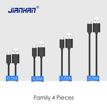 4 Pack Micro USB Cable Fast Charging Data Cable Mobile Phone Cable Adapter for Samsung Galaxy HTC LG Xiaomi Huawei Android Phone mini micro usb electric fan cell phone cooling for android phone for samsung for htc for lg