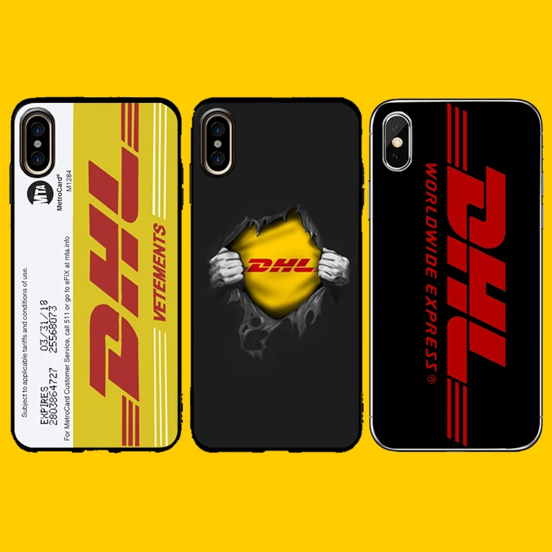 Логотип DHL Мягкий ТПУ чехол для iphone 8 7 6 S plus X XS MAX XR силиконовый телефона Нью-Йорк
