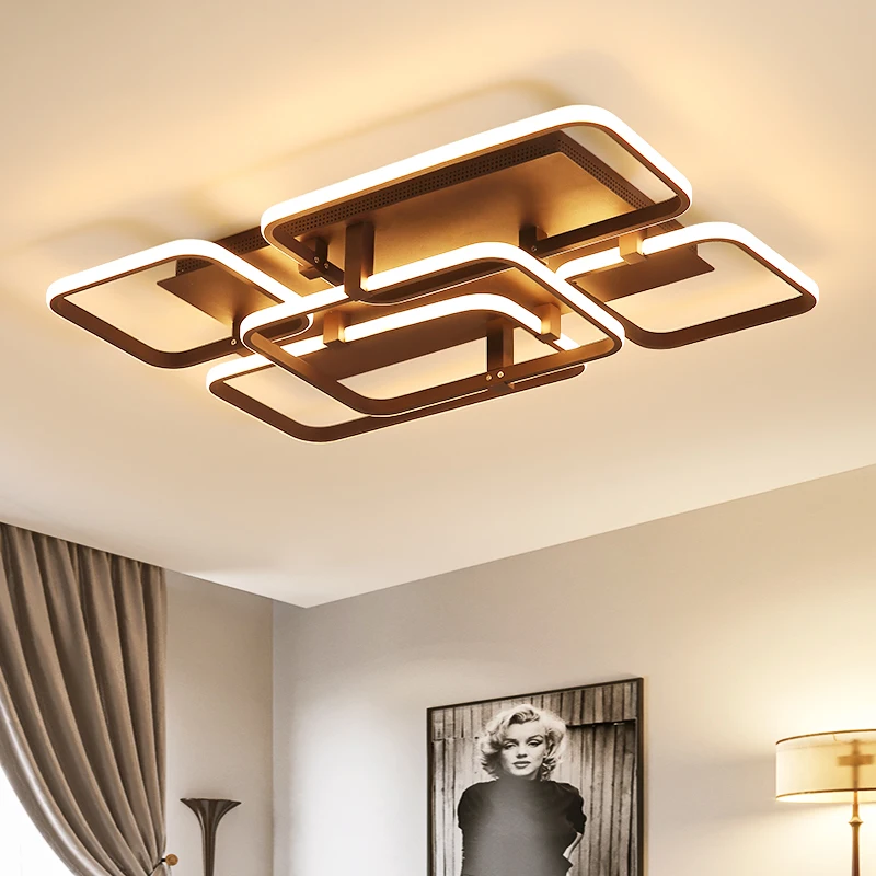  New white/Brown color Modern Led chandeliers ceiling For Living room ledlamp Dining Bedroom kitchen - 32919760957