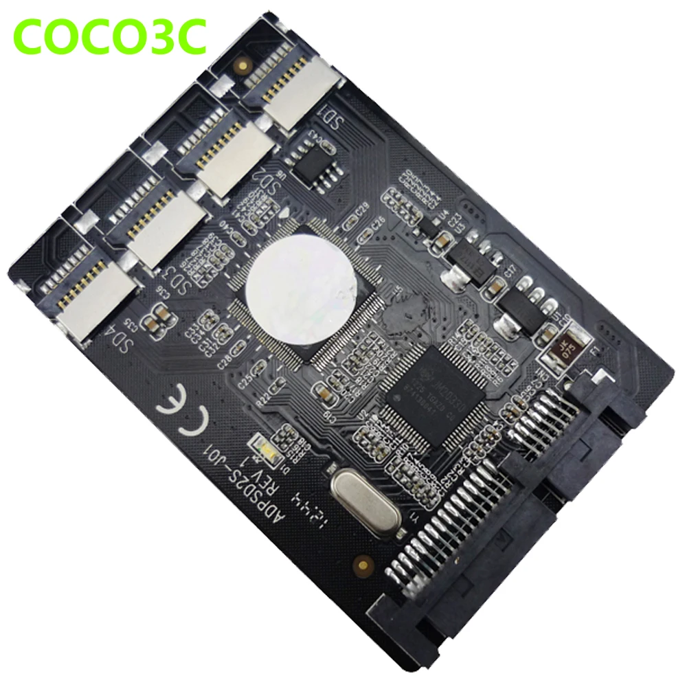 Free shipping 4 Micro SD SDXC To 22pin SATA Converter Card multiplier TF cards to 2