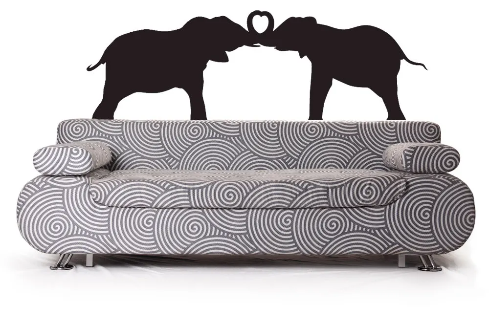 Elephant Family Nursery Children Bedroom Sweet Decorative Vinyl Wall Sticker Animals Series Loving Mural Decal D-340 | Дом и сад