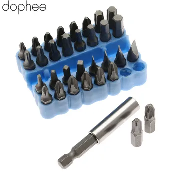 

dophee Screwdriver Drill Bit Set Solid Tamper Proof Torx Bit Spanner Star Hex Holder Rod Magnetic Screwdriver Bit Holder Tools