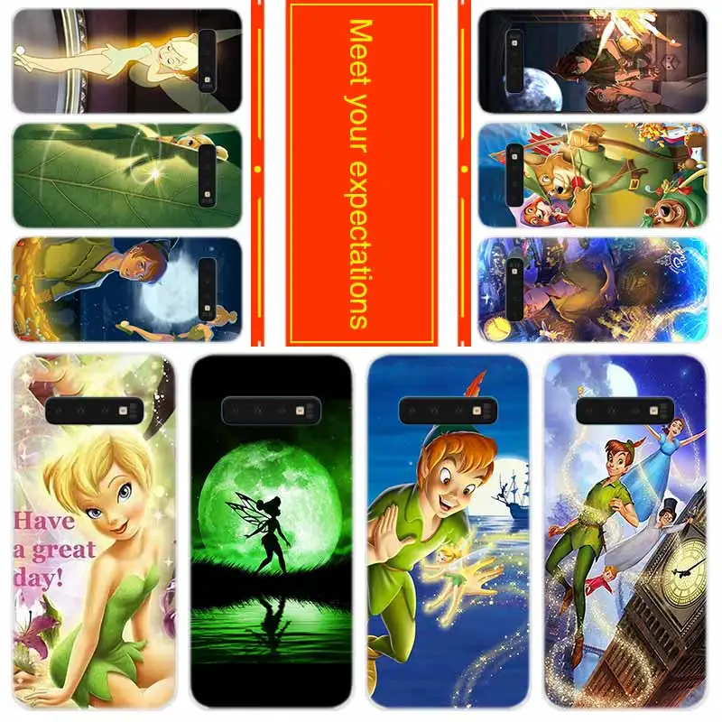 

Phone for Samsung Galaxy S10 E S9 S8 Plus S7 s6 Edge s10 plus s5 Note 10 9 8 Cover Case Peter Pan Wendy Tinkerbell Tinker bell