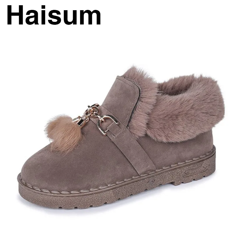 

Women's winter warm snow boots tassels plush cotton boots short tube cotton shoes H-66