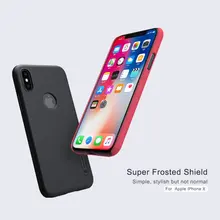 

Case cover For apple iphone X Nillkin Super frosted case hard plastic back cover with Screen Protector for iphone 10 phone bag