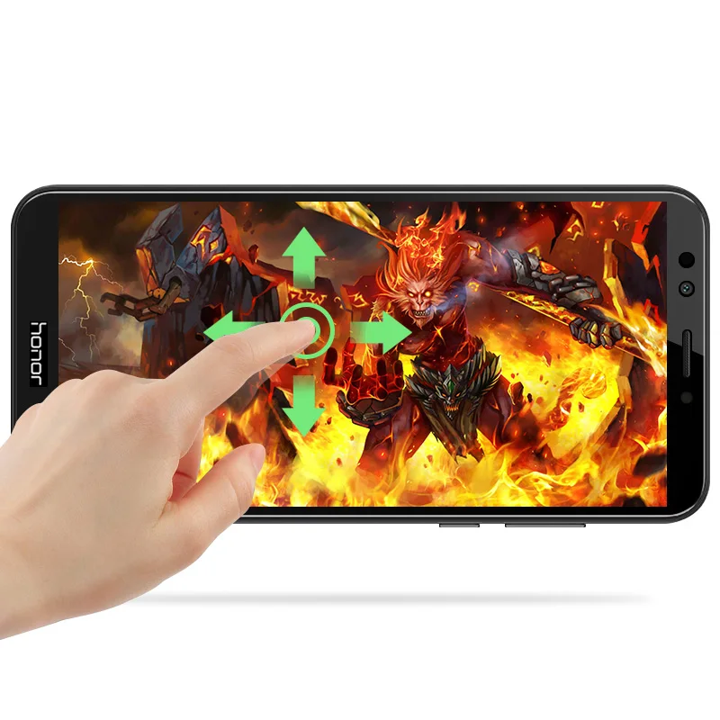 3D закаленное стекло для Huawei Honor 7C полное покрытие 9H Взрывозащищенная защитная