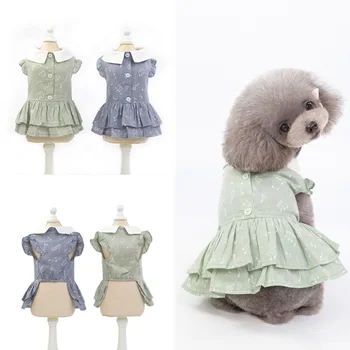 

Cute Musical Note Pattern Pet Dog Clothes Cotton Small Princess Dogs Dresses Spring Pets Party Dress Clothing Brithday Gift