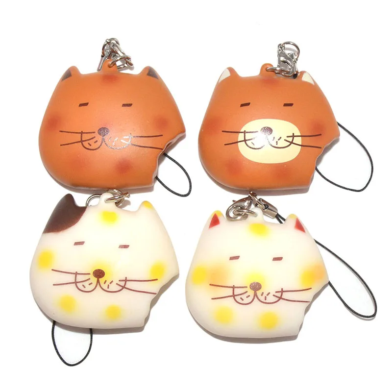 

30 Pieces/lot New Cute Cat Squeeze Collectibles Decompression Phone Bag Straps Toy Wholesale