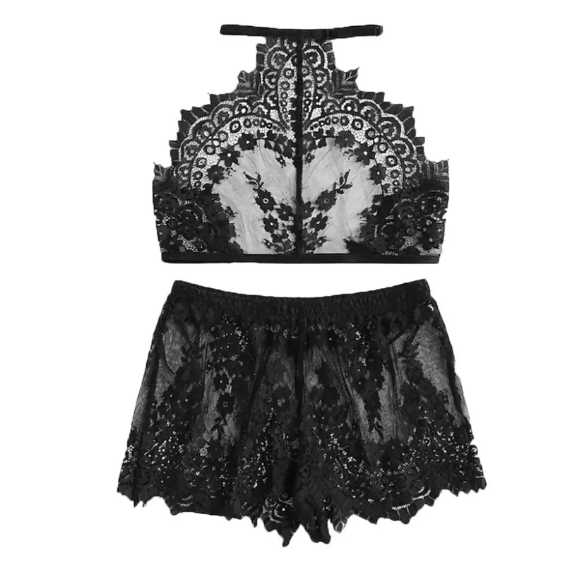 

Exotic Apparel Lingerie Lace Nightwear Underwear Set Sous Vetement Femme Sexy Ensemble Lenceria Erotica Mujer Sexi Talla Grande