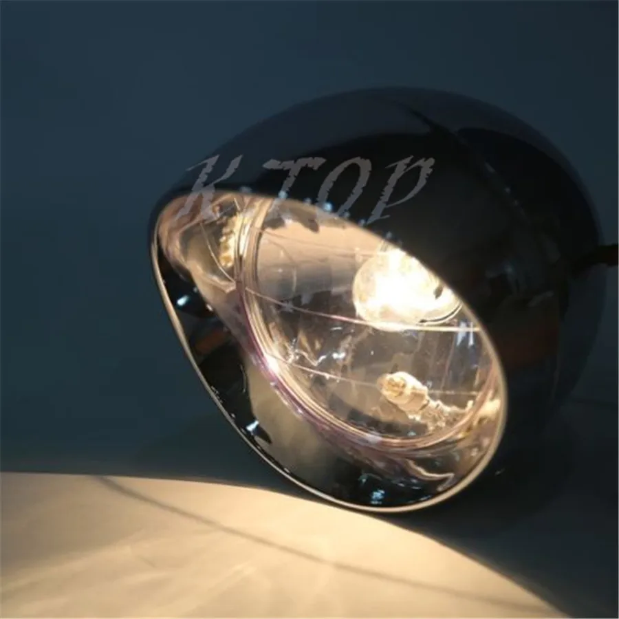 Черный мотоцикл 6 5 &quotПуля фара подходит для Harley cruise Honda Steed Shadow|bullet headlight|motorcycle