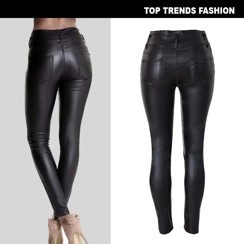 Aisiyigushi, обтягивающие кожаные джинсы, женские сексуальные обтягивающие кожаные джинсы, женские брюки-карандаш с высокой талией, женские кожаные джинсы черного цвета