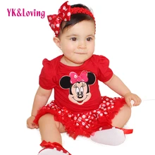 2 Pcs Nouveau-Né Bébé Vêtements Automne/Hiver D’été Coton Bébé Barboteuses Prochaine Enfants Infantile Vêtements Ensembles Minnie Dot Bébé filles Costume