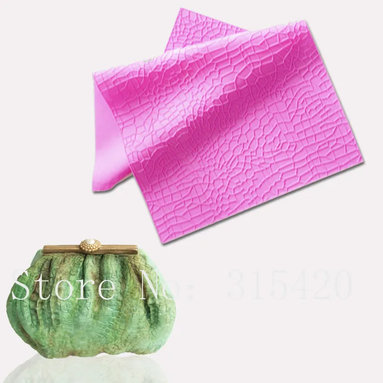 Nicole E0108 38*58 см, силиконовая форма для сахара, кружевные сумки, форма для сумки из крокодиловой кожи, мешки для сахара, для торта, кружевной коврик, инструменты для выпечки