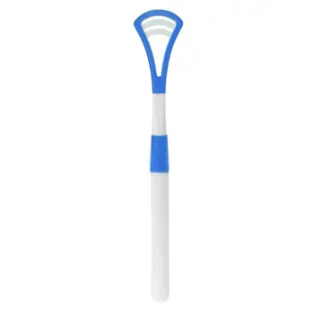 

2018 Silicone Tongue Cleaner Scraper Dental Care Oral Hygiene Mouth Cleaning Fashion Tongue Cleaner Blue Color