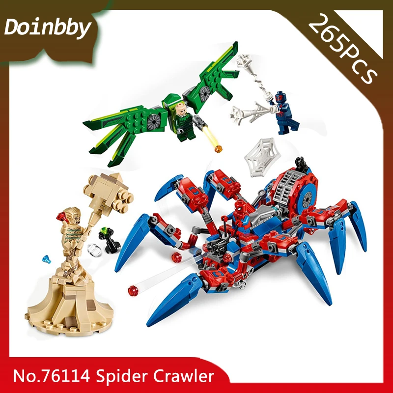 

In Stock Spider Man Spider Crawler 457Pcs Marvel Avengers Super Heroes Compatible with Legoing 76114 Building Blocks Bricks