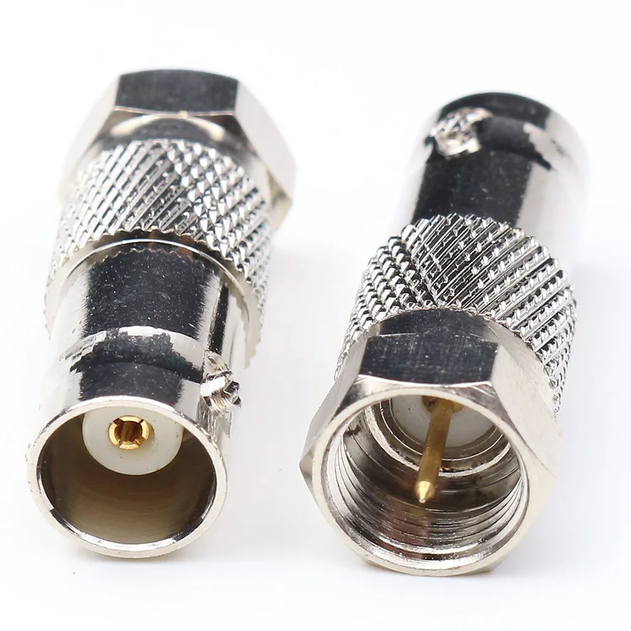 Buy 5Pcs F Male to BNC Female Connector RF Coax Coaxial Adapter F to BNC Coax