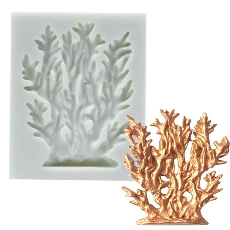 

Cake Decorating Tools Silicone Mold Fondant Cake Mold Seaweed Coral Chocolate Mould DIY Baking Tools