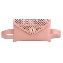 Стильная сумка с сочетающимися цветами, модная женская уличная сумка с заклепками на застежке, однотонная сумка-мессенджер, нагрудная сумка, поясная сумка