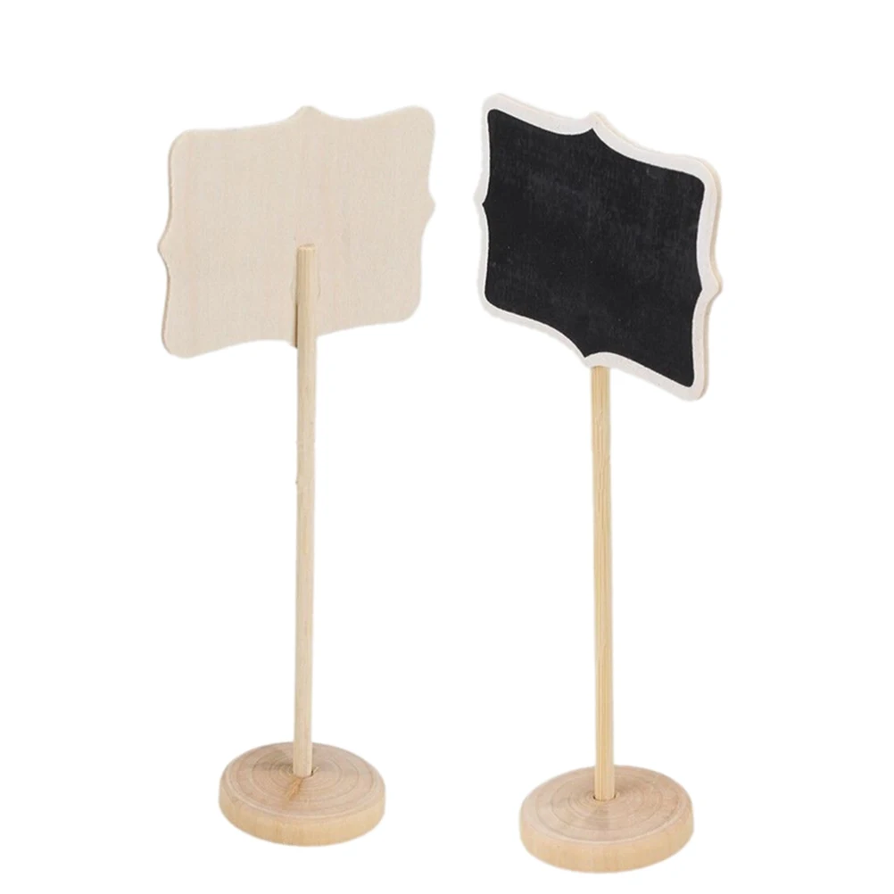 5PCS Wood Mini Chalkboard Blackboard Card Holder Wooden Place Table Number for School Event Office Decoration | Канцтовары для