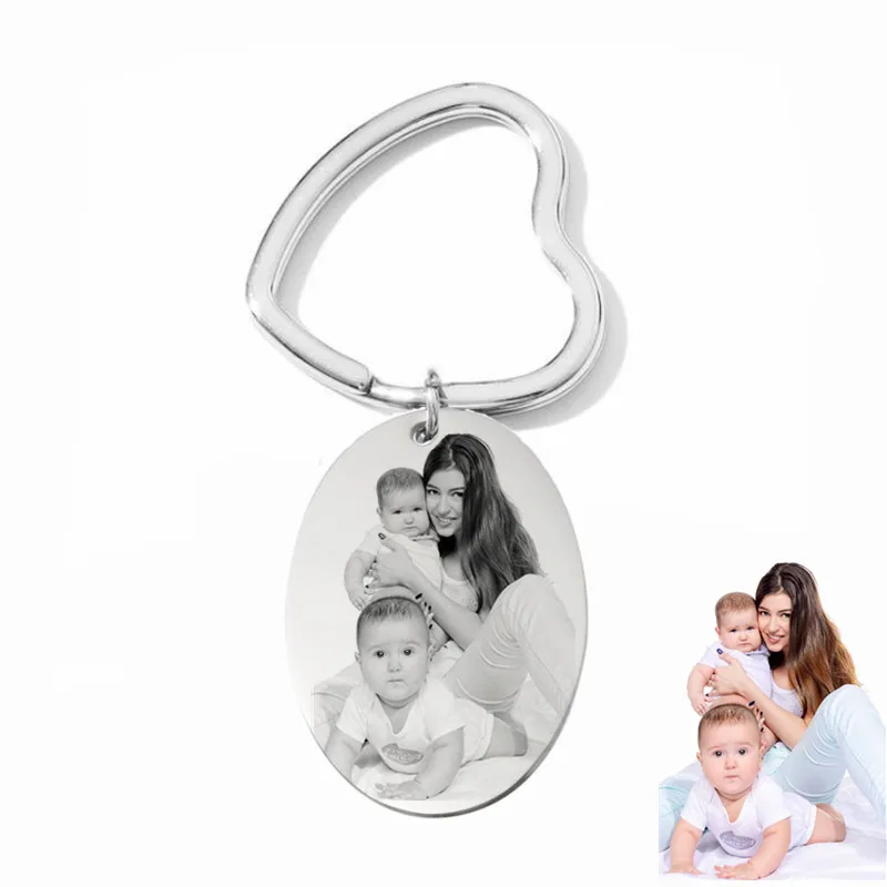 

Custom Photo Engraved KeyChains Women Gift,Stainless Steel Personalized Picture Engraved Key Rings For Keepsake Carabinner Keys