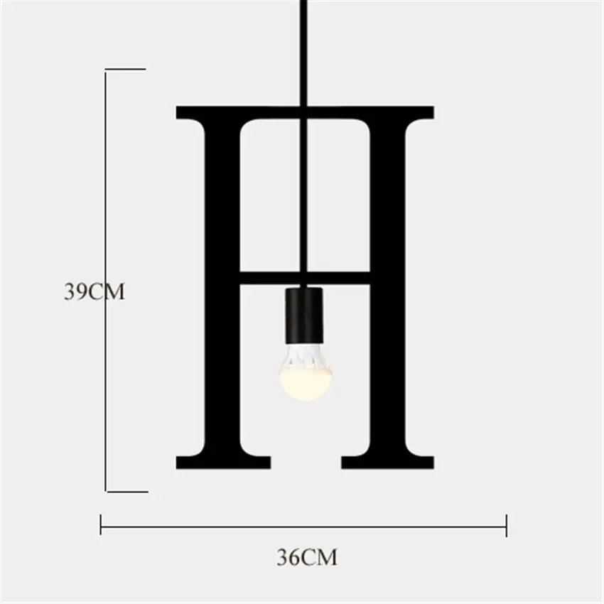 Подвесной светодиодный металлический подвесной светильник в скандинавском стиле для столовой, бара, свадьбы, домашнего декора, Подвесная лампа, освещение лестницы, светильники - Цвет корпуса: H