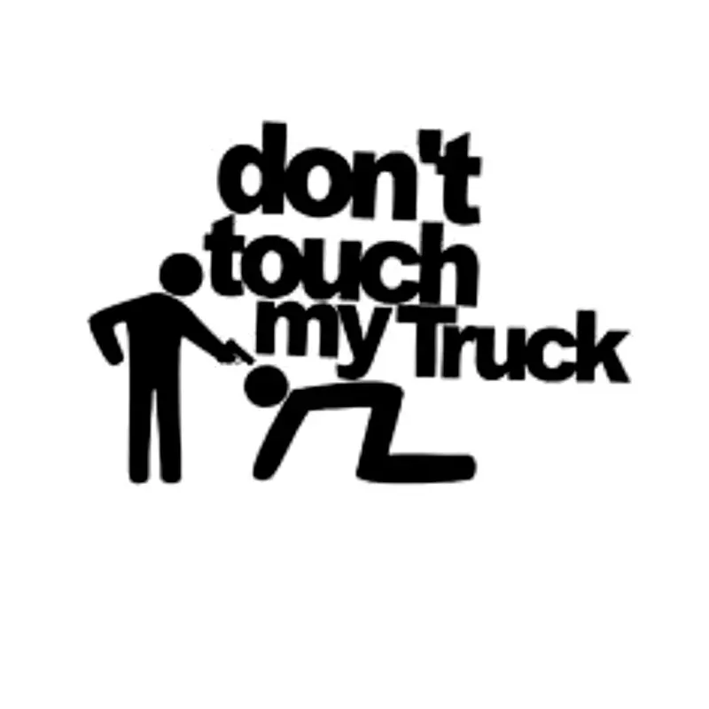 15,2 см* 10,3 см Don't Touch My Truck Светоотражающая наклейка для стайлинга автомобилей Аксессуары для мотоцикла автомобиля черный/серебристый C8-1428