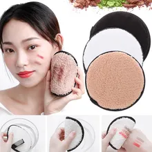 1 шт. чистящее лицо приспособления для удаления вмятин Puff Очищающая ткань Макияж инструмент для лица макияж спонж для снятия многоразовая мягкая микрофибра