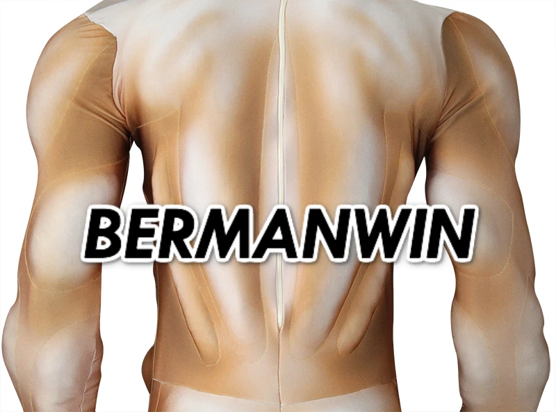 BERMANWIN высококачественный костюм для косплея мышц цельнокроеный из спандекса Zentai